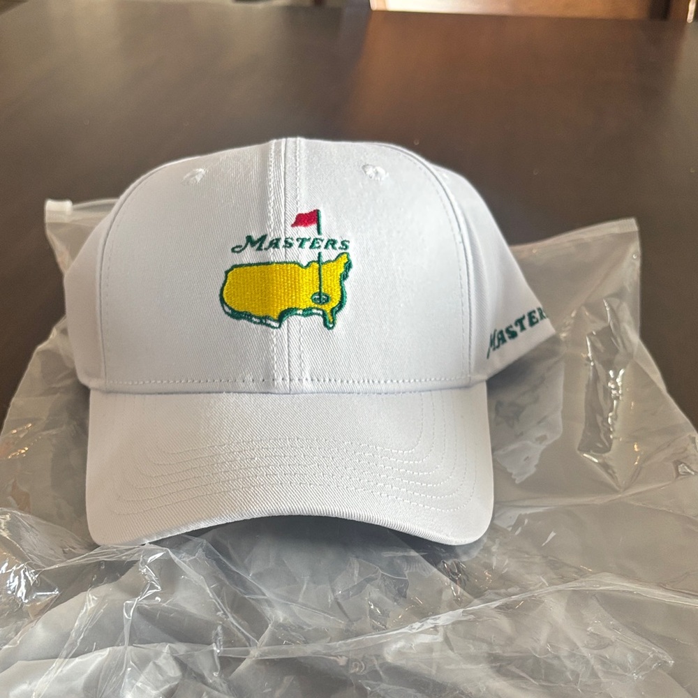 Masters Embroidered Logo White Golf Hat